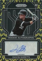 2022 Panini Prizm Rookie Autographs #RAGS Gavin Sheets Snake Skin Prizm Baseball Card