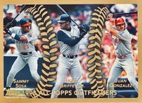 1999 Topps #454 Sammy Sosa/Ken Griffey/Juan Gonzalez Baseball Card