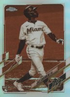 2021 Topps Chrome #144 Jazz Chisholm Sepia Refractor Baseball Card