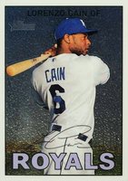 2016 Topps Heritage #479 Lorenzo Cain White Jersey-Chrome Baseball Card