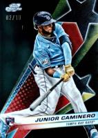 2024 Topps Chrome Cosmic Starfractor #1 Junior Caminero Black Eclipse Baseball Card
