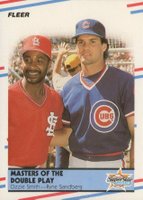 1988 Fleer Glossy #628 Ozzie Smith/Ryne Sandberg Masters of Double Play Baseball Card