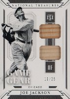2019 Panini National Treasures Game Gear Materials #JJ Joe Jackson Dual Baseball Card