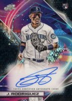 2022 Topps Cosmic Chrome Autographs #JRO Julio Rodriguez Black Eclipse Refractor Baseball Card