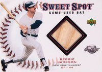 2001 Upper Deck Sweet Spot Game Bat #B-RJ Reggie Jackson Baseball Card