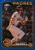 2024 Topps Chrome Logofractor Edition #207 Jackson Merrill Blue Refractor Baseball Card