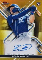 2022 Topps Finest Finest Autographs #BW Bobby Witt Jr. Gold Refractor Baseball Card
