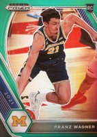 2021 Panini Prizm Draft Picks #9 Franz Wagner Green Prizm Basketball Card