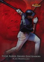 1999 Finest Hank Aaron Award #HA7 Alex Rodriguez Refractor Baseball Card
