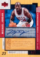 2004 Upper Deck Hardcourt Etched Endorsements #EN-MJ Michael Jordan Basketball Card