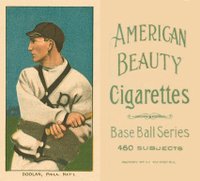 1909 White Borders American Beauty No Frame  #138 Mickey Doolan Batting Baseball Card