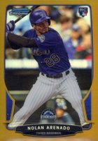 2013 Bowman Chrome Draft Picks & Prospects Rookies #41 Nolan Arenado Gold Refractor Baseball Card