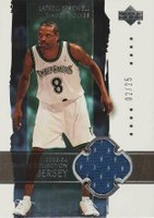 2003 Upper Deck Exquisite Collection #22-J Latrell Sprewell Jersey Basketball Card