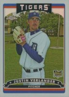 2006 Topps Chrome #309 Justin Verlander Refractor Baseball Card