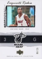 2003 Upper Deck Exquisite Collection #74 Dwyane Wade Gold Basketball Card