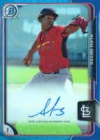 2015 Bowman Chrome Autograph Prospect #AR Alex Reyes Blue Refractor  Baseball Card