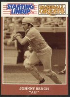 1989 Starting Lineup Baseball Greats # Johnny Bench Baseball Card