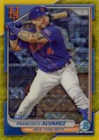 2024 Bowman Mega Box Chrome #75 Francisco Alvarez Yellow Refractor Baseball Card