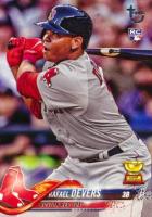 2018 Topps #18 Rafael Devers Batting-Vintage Stock Baseball Card