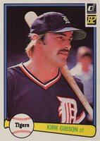 1982 Donruss #407 Kirk Gibson Baseball Card