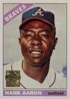 2000 Topps Hank Aaron #13 1966 Topps Reprint Baseball Card