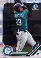 2019 Bowman Draft #BDC60 Julio Rodriguez Chrome Baseball Card