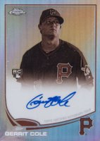 2013 Topps Chrome Rookie Autograph #GC Gerrit Cole Sepia Refractor Baseball Card