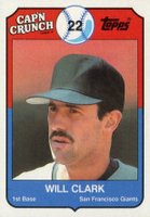 1989 Cap'N Crunch #19 Will Clark Baseball Card
