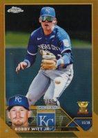 2023 Topps Chrome #176 Bobby Witt Jr. Gold Refractor Baseball Card