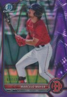 2022 Bowman Chrome Prospects #BCP126 Marcelo Mayer Purple Raywave Refractor Baseball Card