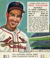 1953 Red Man Tobacco #13 Enos Slaughter Baseball Card
