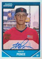 2007 Bowman Chrome Prospects #BC248 Hunter Pence Refractor-Autograph Baseball Card