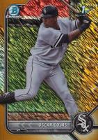 2022 Bowman Chrome Prospects #BCP152 Oscar Colas Gold Shimmer Refractor Baseball Card