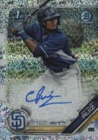 2019 Bowman Prospect Autographs Chrome #ER Esteury Ruiz Speckle Refractor Baseball Card
