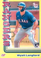 2024 Topps Brooklyn Collection #12 Wyatt Langford Chartreuse Baseball Card