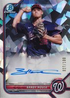 2022 Bowman Chrome Prospect Autographs #CPABH Brady House Atomic Refractor Baseball Card