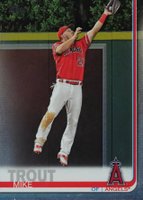 2019 Topps #100 Mike Trout Leaping-Rainbow Foil Baseball Card