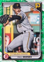 2024 Bowman Paper Prospects #BP125 Paul Skenes Green Pattern Baseball Card