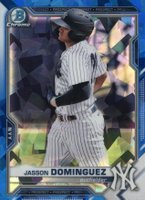 2021 Bowman Sapphire Edition Chrome Prospects #BCP13 Jasson Dominguez Baseball Card