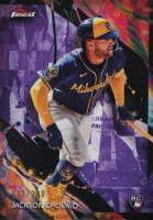 2024 Topps Finest #159 Jackson Chourio Purple Refractor Baseball Card