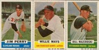 1961 Bazooka Panel # Perry/Mays/Mazeroski Baseball Card
