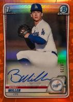 2020 Bowman Draft Chrome Draft Picks Autographs #CDABM Bobby Miller Orange Refractor Baseball Card