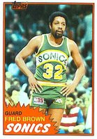 1981 Topps #43 Fred Brown Basketball Card