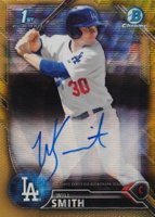 2016 Bowman Draft Chrome Draft Picks Autographs #CDAWS Will Smith Gold Wave Refractor Baseball Card