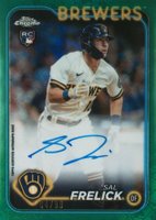 2024 Topps Chrome Logofractor Edition MLB Refractor Chrome Autographs #RCASF Sal Frelick Green Refractor Baseball Card