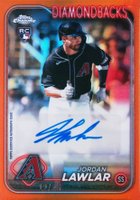 2024 Topps Chrome Update Chrome Baseball Update Series Autographs #ACJL Jordan Lawlar Orange Refractor Baseball Card
