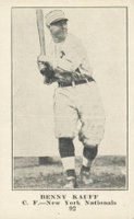 1917 Collins-McCarthy #92 Bennie Kauff Baseball Card
