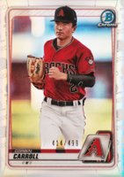 2020 Bowman Chrome Prospects #BCP222 Corbin Carroll Refractor Baseball Card