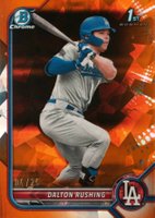 2022 Bowman Draft Chrome Sapphire Edition #BDC84 Dalton Rushing Orange Baseball Card