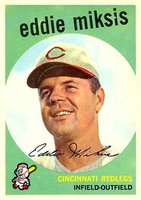 1959 Topps #58 Eddie Miksis Baseball Card